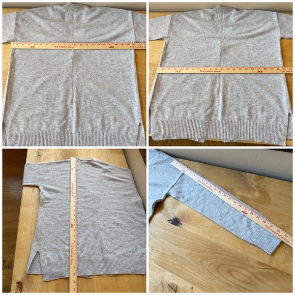 J MCLAUGHLIN ANNALYSE CARDIGAN NWT 100% CASHMERE LT GRAY PREPPY ACADEMIA LUXE M - Picture 10 of 10